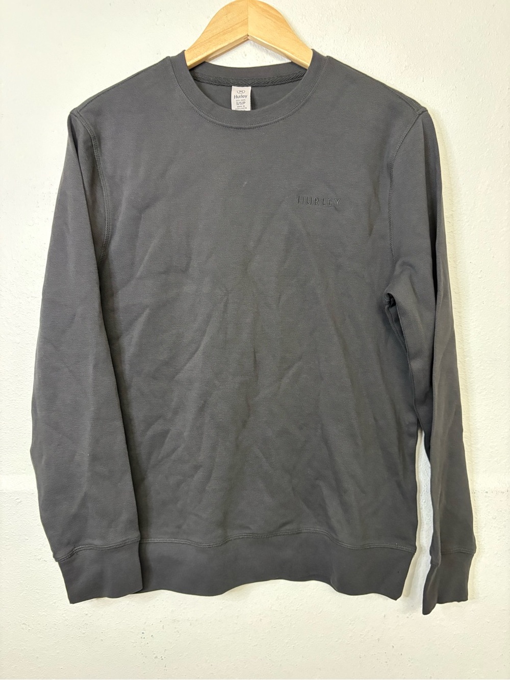 HURLEY Men's Crewneck Sweater in Charcoal Gray
